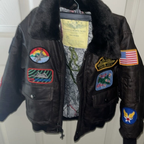 WW II Youth Style Bomber Jacket with Tags Size: 4/6 - Picture 5 of 5